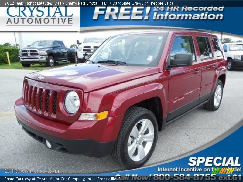 Deep Cherry Red Crystal Pearl / Dark Slate Gray/Light Pebble Beige 2012 Jeep Patriot Latitude