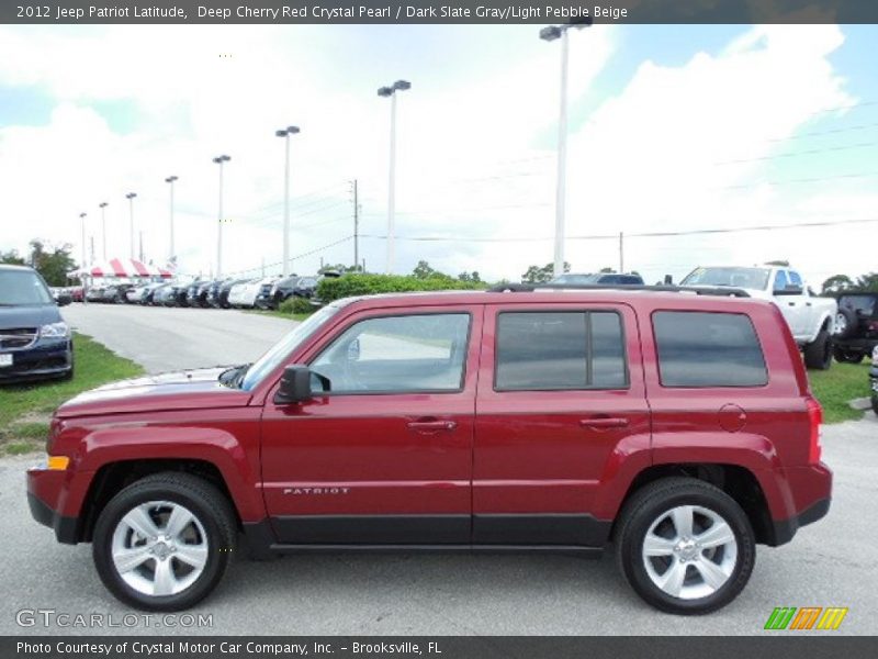 Deep Cherry Red Crystal Pearl / Dark Slate Gray/Light Pebble Beige 2012 Jeep Patriot Latitude