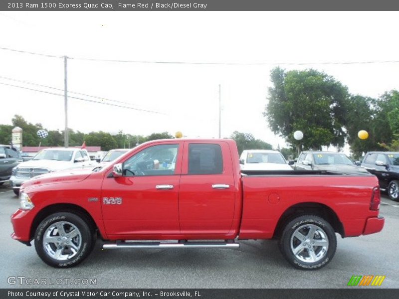 Flame Red / Black/Diesel Gray 2013 Ram 1500 Express Quad Cab