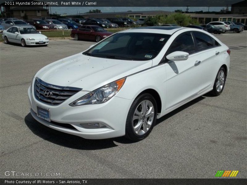 Pearl White / Camel 2011 Hyundai Sonata Limited