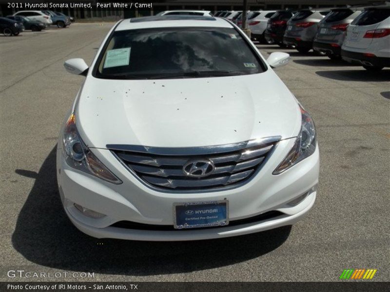 Pearl White / Camel 2011 Hyundai Sonata Limited