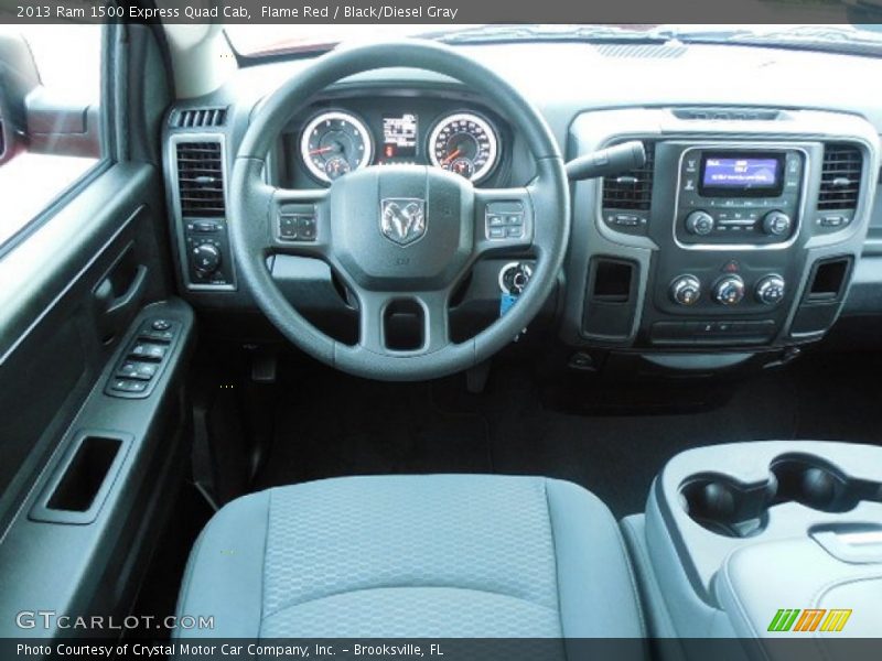 Flame Red / Black/Diesel Gray 2013 Ram 1500 Express Quad Cab