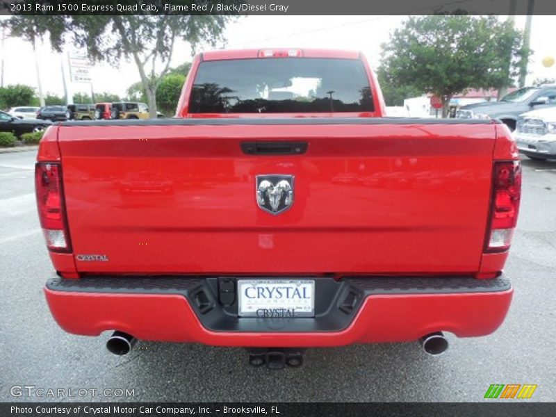 Flame Red / Black/Diesel Gray 2013 Ram 1500 Express Quad Cab