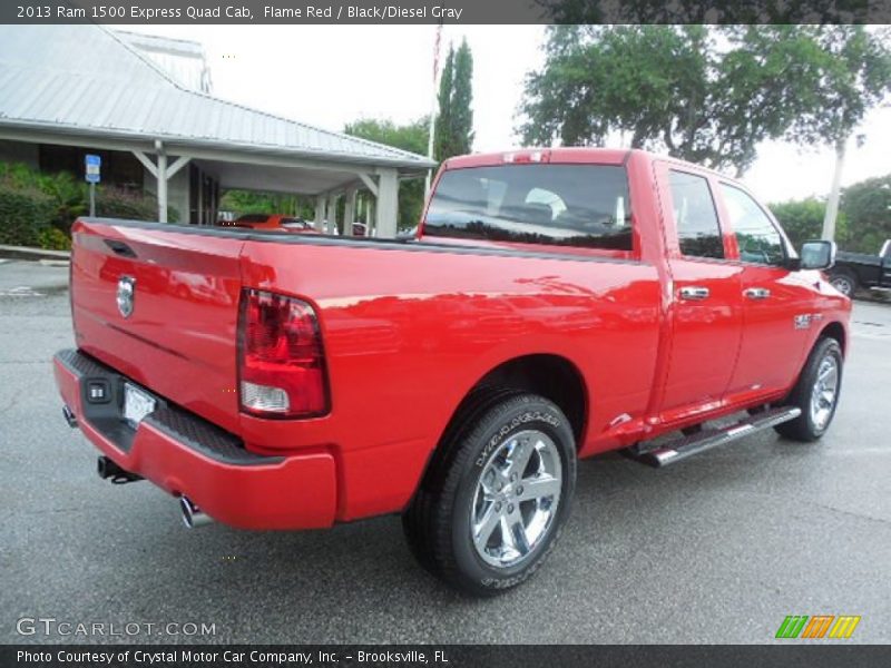 Flame Red / Black/Diesel Gray 2013 Ram 1500 Express Quad Cab