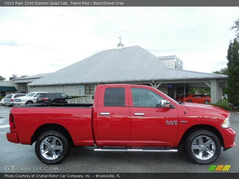 Flame Red / Black/Diesel Gray 2013 Ram 1500 Express Quad Cab