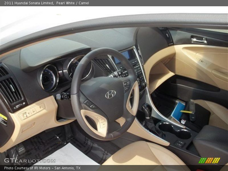 Pearl White / Camel 2011 Hyundai Sonata Limited
