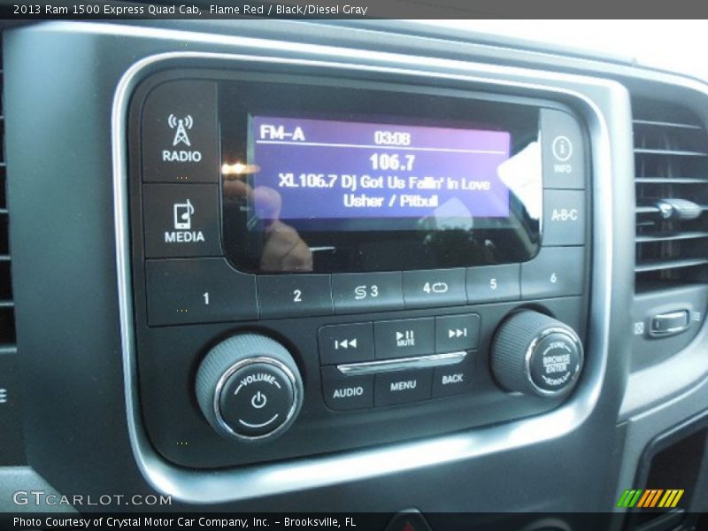 Flame Red / Black/Diesel Gray 2013 Ram 1500 Express Quad Cab