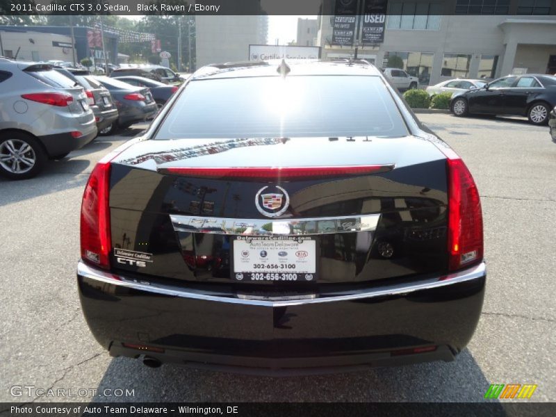 Black Raven / Ebony 2011 Cadillac CTS 3.0 Sedan