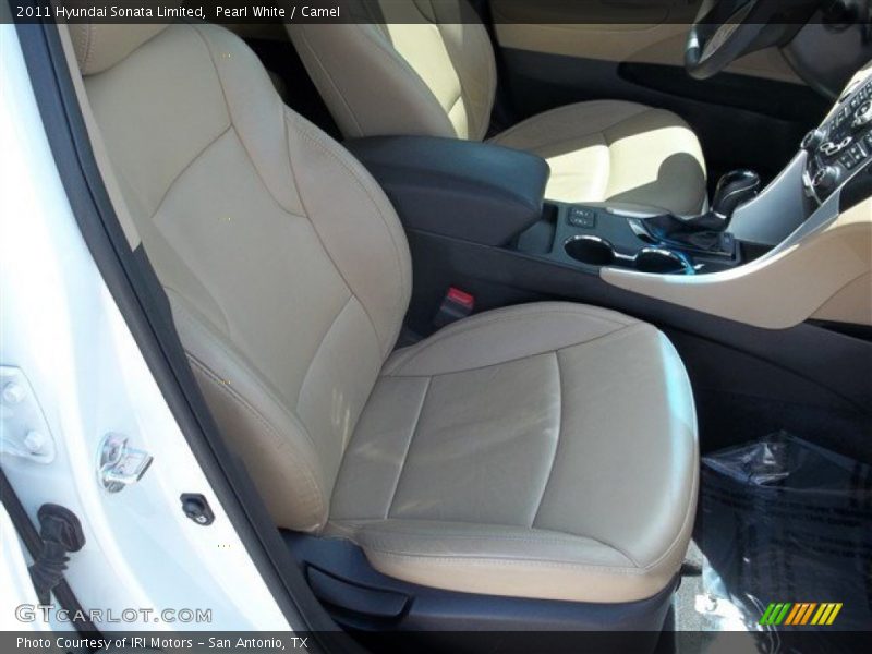 Pearl White / Camel 2011 Hyundai Sonata Limited