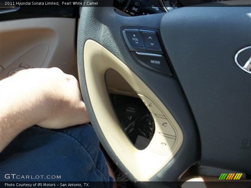 Pearl White / Camel 2011 Hyundai Sonata Limited