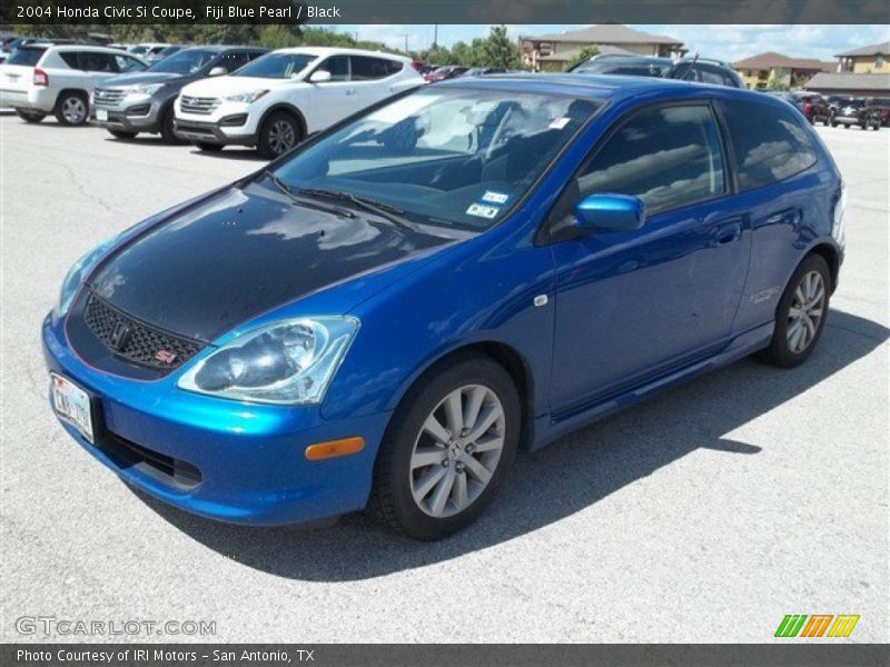 Fiji Blue Pearl / Black 2004 Honda Civic Si Coupe