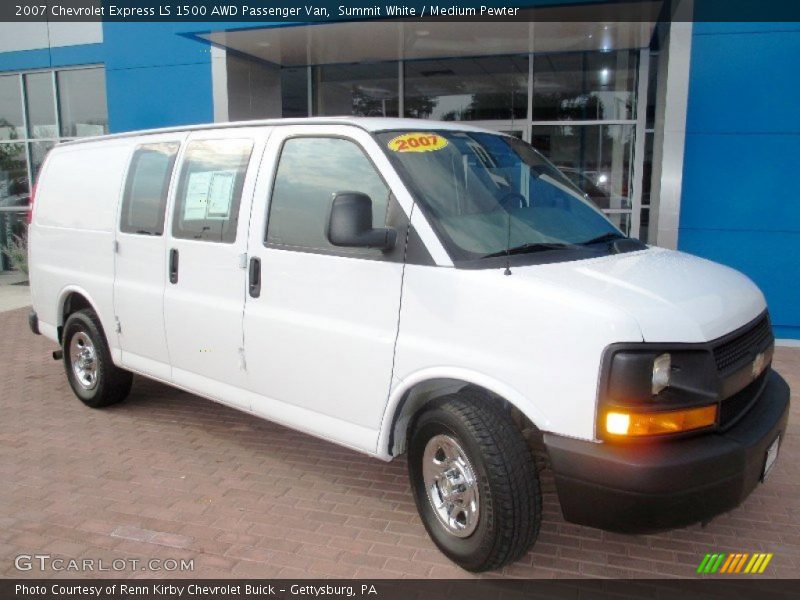Summit White / Medium Pewter 2007 Chevrolet Express LS 1500 AWD Passenger Van