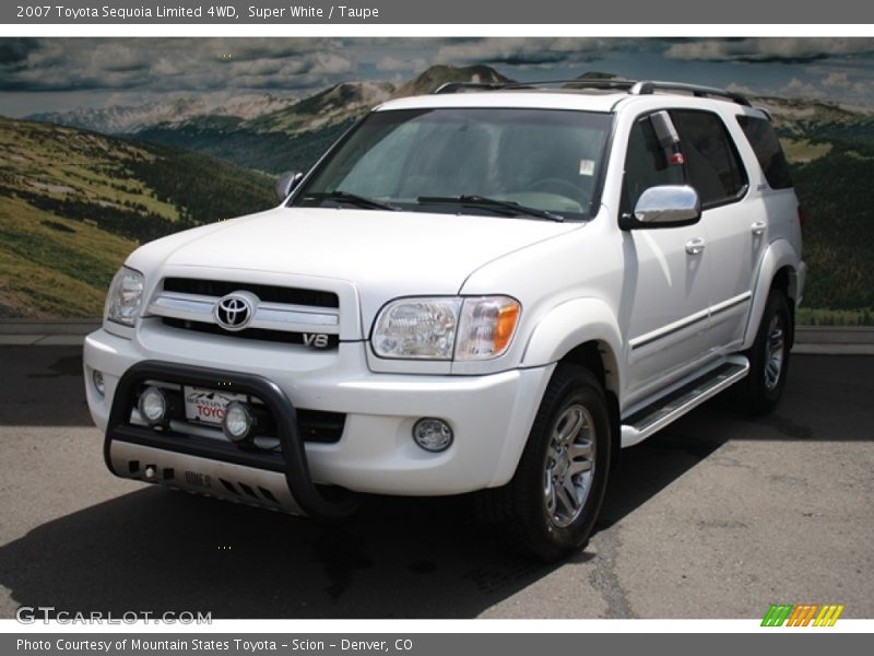 Super White / Taupe 2007 Toyota Sequoia Limited 4WD