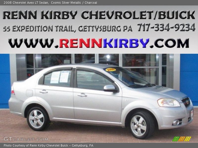 Cosmic Silver Metallic / Charcoal 2008 Chevrolet Aveo LT Sedan
