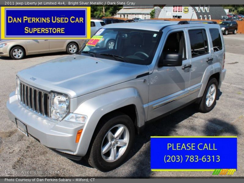 Bright Silver Metallic / Dark Slate Gray 2011 Jeep Liberty Jet Limited 4x4