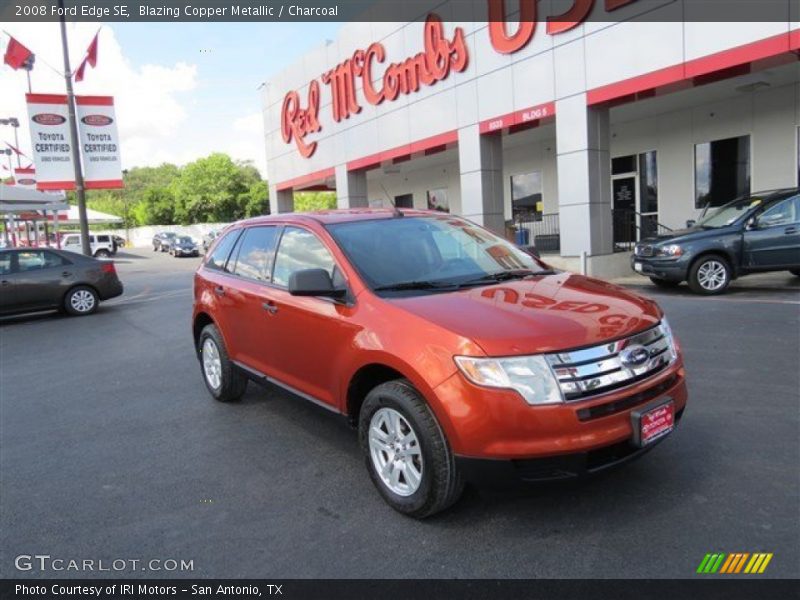 Blazing Copper Metallic / Charcoal 2008 Ford Edge SE