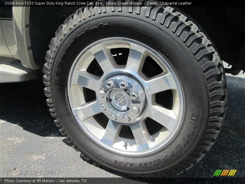 Forest Green Metallic / Camel/Chaparral Leather 2008 Ford F250 Super Duty King Ranch Crew Cab 4x4