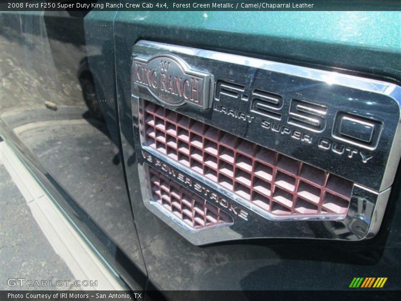 Forest Green Metallic / Camel/Chaparral Leather 2008 Ford F250 Super Duty King Ranch Crew Cab 4x4