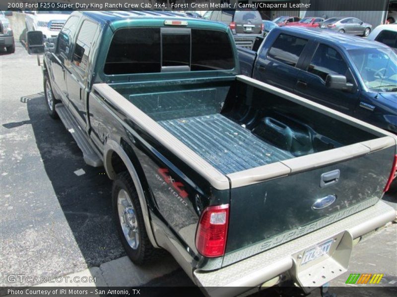 Forest Green Metallic / Camel/Chaparral Leather 2008 Ford F250 Super Duty King Ranch Crew Cab 4x4