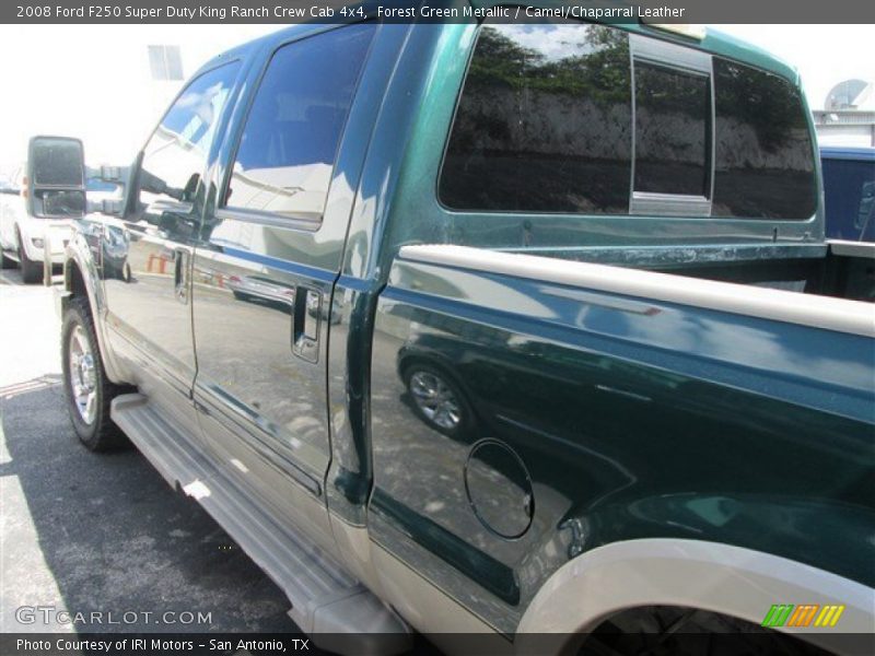 Forest Green Metallic / Camel/Chaparral Leather 2008 Ford F250 Super Duty King Ranch Crew Cab 4x4