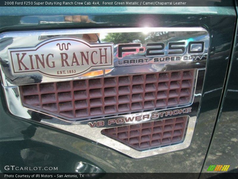 Forest Green Metallic / Camel/Chaparral Leather 2008 Ford F250 Super Duty King Ranch Crew Cab 4x4
