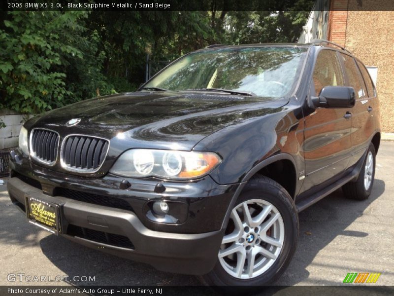 Black Sapphire Metallic / Sand Beige 2005 BMW X5 3.0i