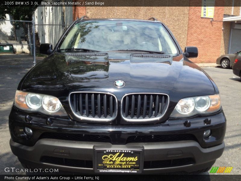 Black Sapphire Metallic / Sand Beige 2005 BMW X5 3.0i