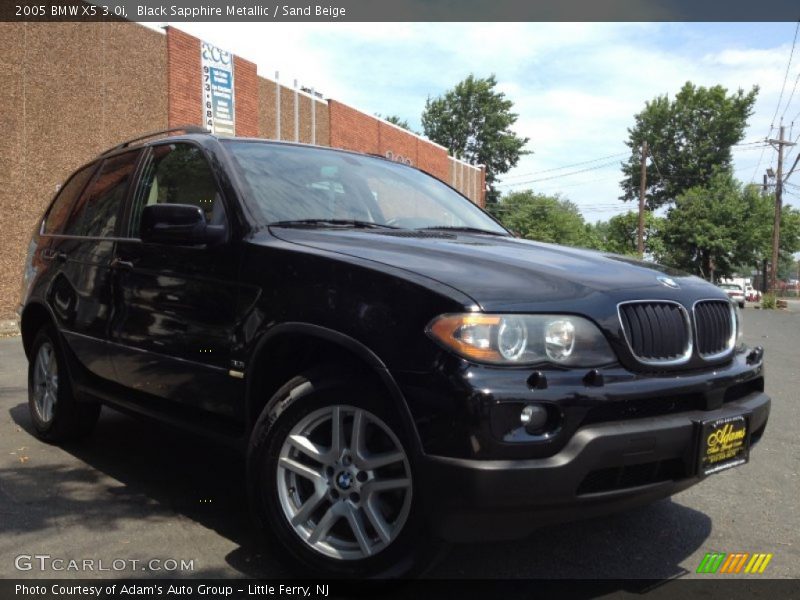 Black Sapphire Metallic / Sand Beige 2005 BMW X5 3.0i