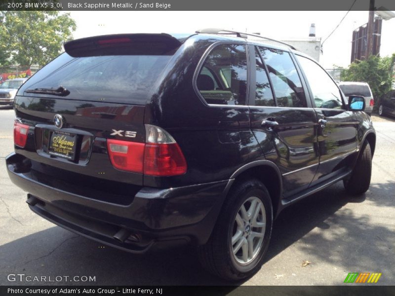 Black Sapphire Metallic / Sand Beige 2005 BMW X5 3.0i