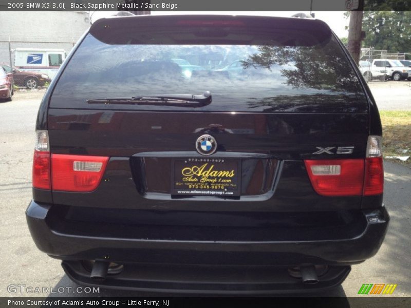 Black Sapphire Metallic / Sand Beige 2005 BMW X5 3.0i