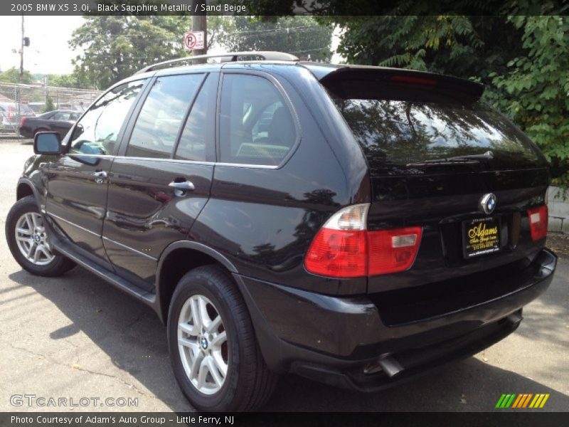 Black Sapphire Metallic / Sand Beige 2005 BMW X5 3.0i