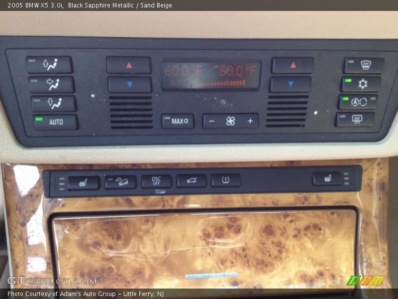 Black Sapphire Metallic / Sand Beige 2005 BMW X5 3.0i