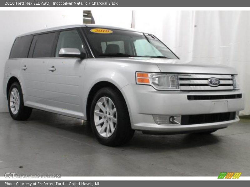 Ingot Silver Metallic / Charcoal Black 2010 Ford Flex SEL AWD