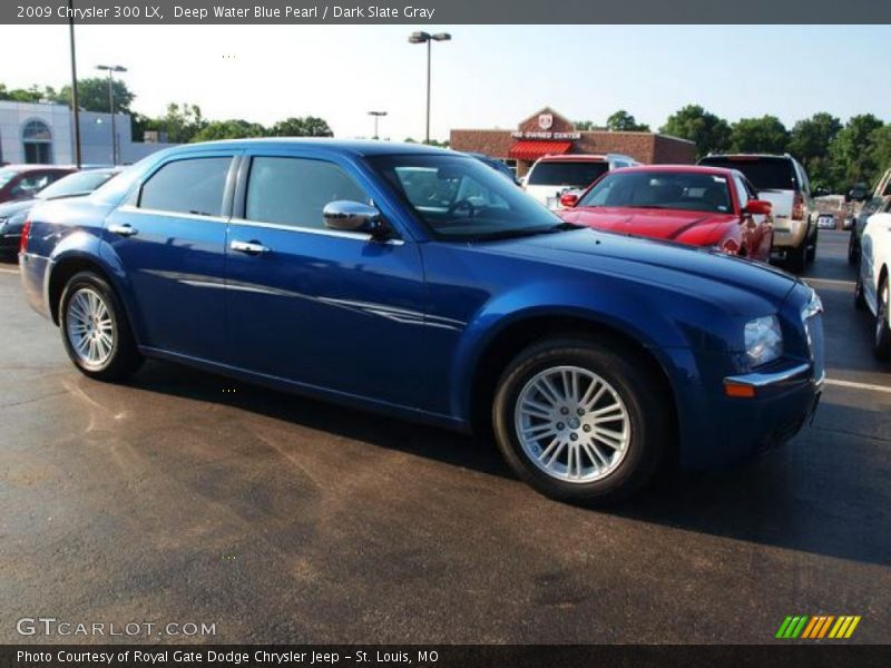 Deep Water Blue Pearl / Dark Slate Gray 2009 Chrysler 300 LX