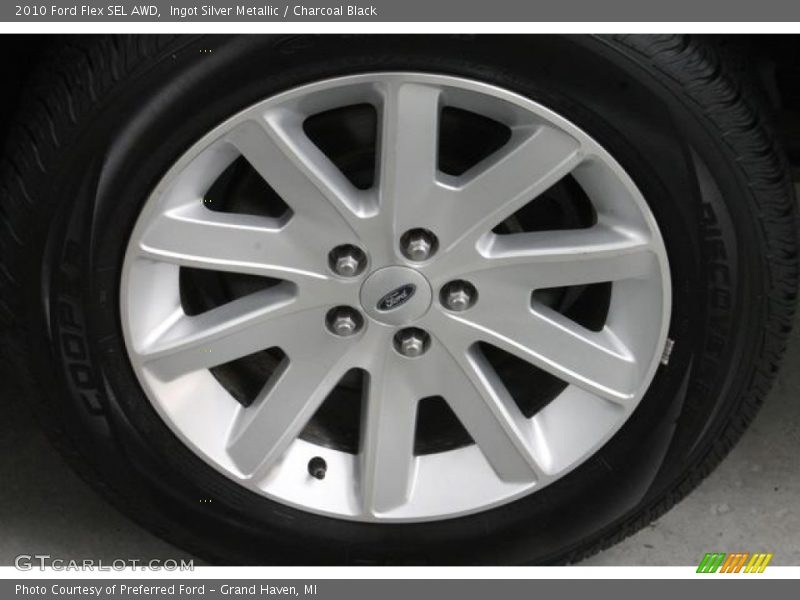 Ingot Silver Metallic / Charcoal Black 2010 Ford Flex SEL AWD