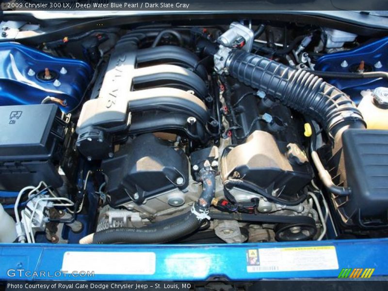 Deep Water Blue Pearl / Dark Slate Gray 2009 Chrysler 300 LX