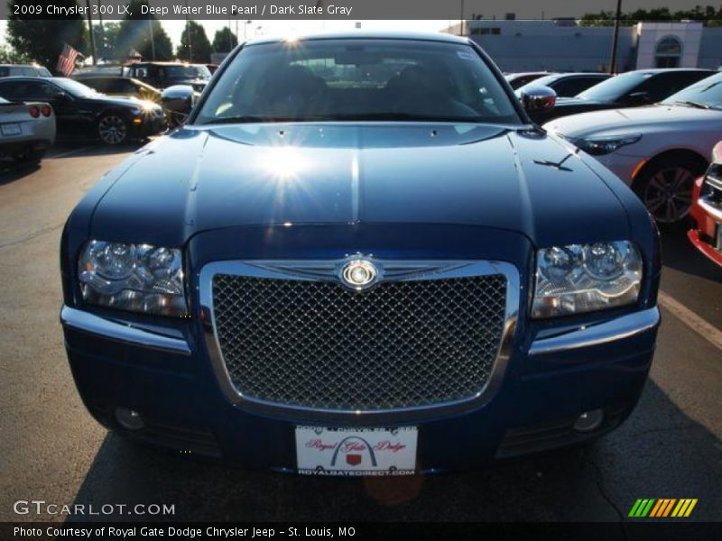 Deep Water Blue Pearl / Dark Slate Gray 2009 Chrysler 300 LX