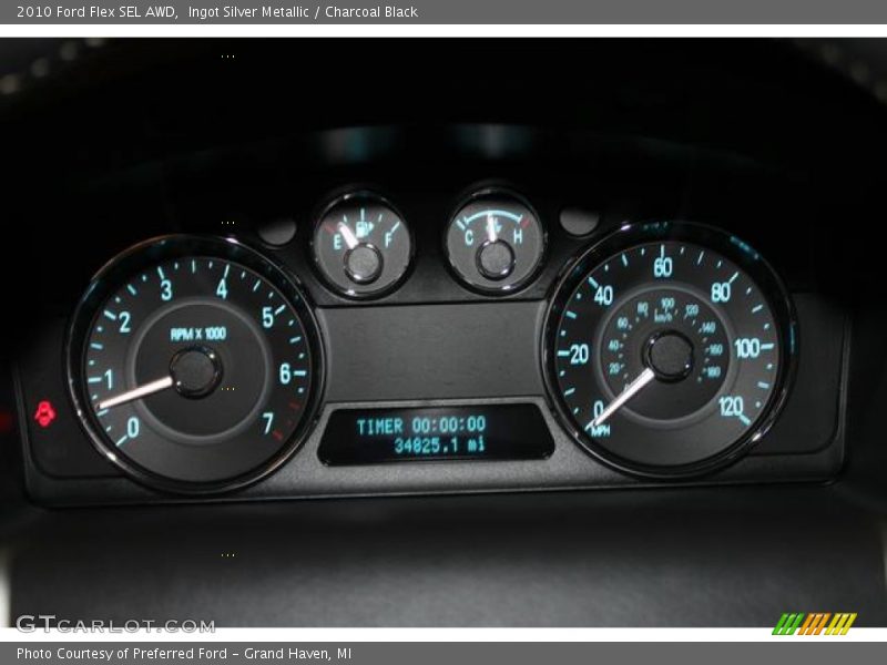 Ingot Silver Metallic / Charcoal Black 2010 Ford Flex SEL AWD