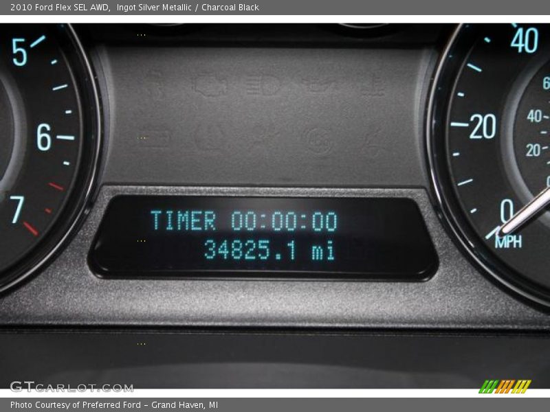 Ingot Silver Metallic / Charcoal Black 2010 Ford Flex SEL AWD