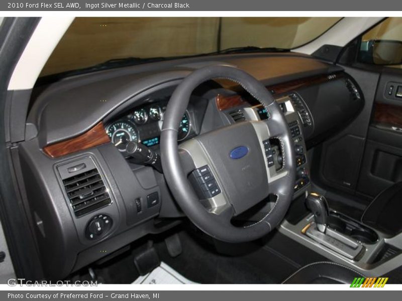 Ingot Silver Metallic / Charcoal Black 2010 Ford Flex SEL AWD