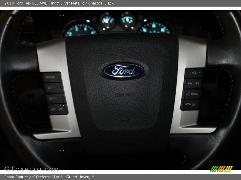 Ingot Silver Metallic / Charcoal Black 2010 Ford Flex SEL AWD