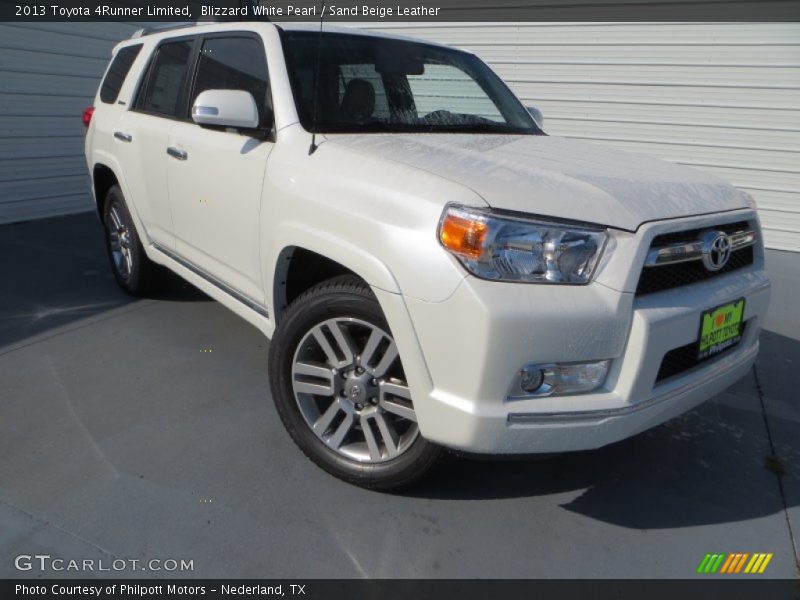 Blizzard White Pearl / Sand Beige Leather 2013 Toyota 4Runner Limited