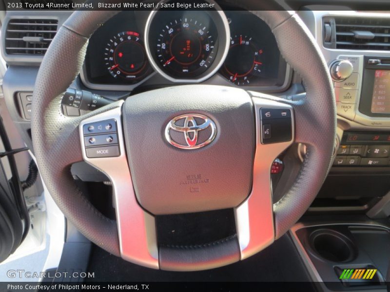 Blizzard White Pearl / Sand Beige Leather 2013 Toyota 4Runner Limited