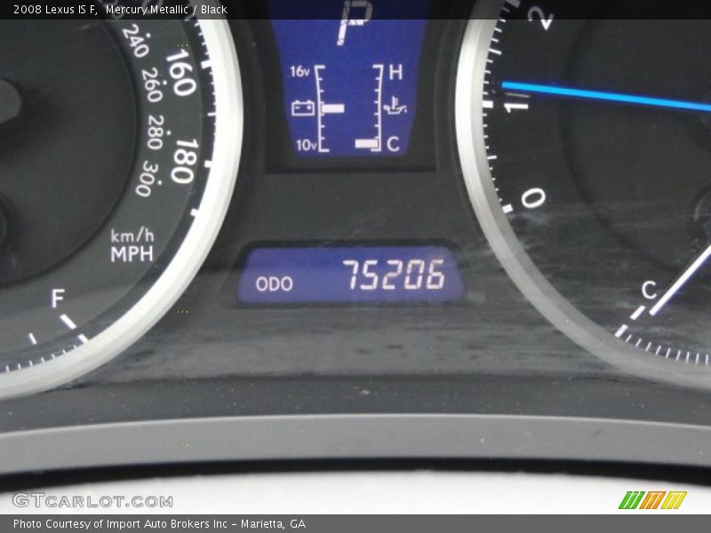Mercury Metallic / Black 2008 Lexus IS F