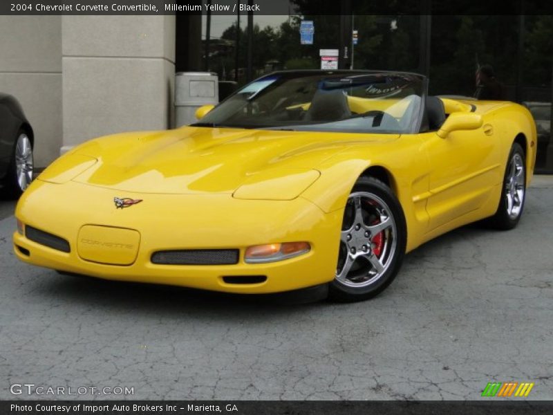 Millenium Yellow / Black 2004 Chevrolet Corvette Convertible