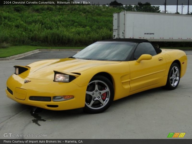 Millenium Yellow / Black 2004 Chevrolet Corvette Convertible