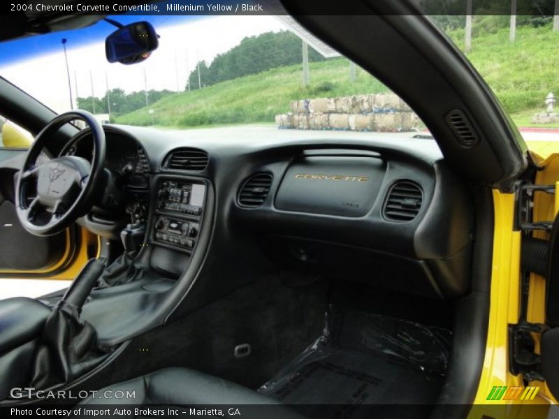 Millenium Yellow / Black 2004 Chevrolet Corvette Convertible