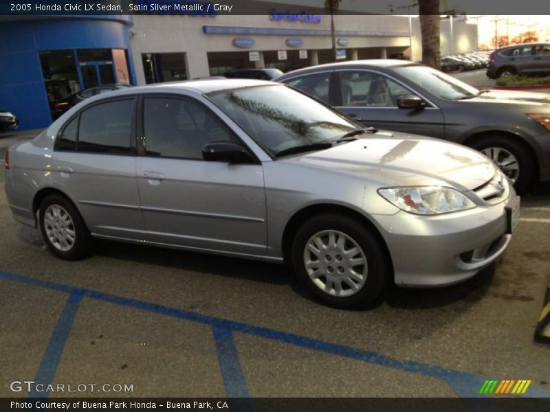 Satin Silver Metallic / Gray 2005 Honda Civic LX Sedan