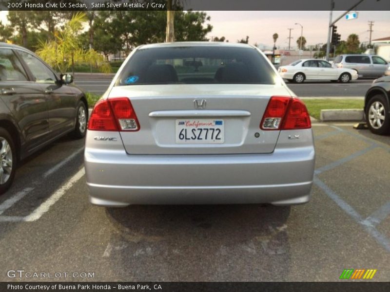 Satin Silver Metallic / Gray 2005 Honda Civic LX Sedan