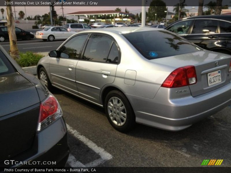 Satin Silver Metallic / Gray 2005 Honda Civic LX Sedan